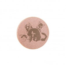 Жетон-наклейка PlayGame Кішки 25мм бронзова, код: 25-0061_B-S52