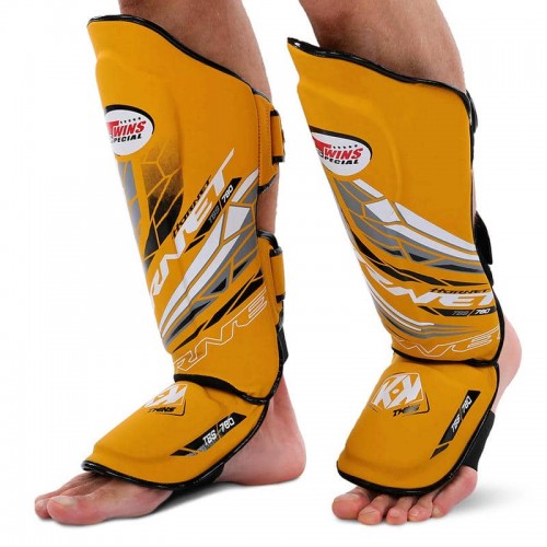 Захист гомілки та стопи для єдиноборств Twins XL, жовтий, код: BO-5030_XLY