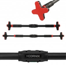 Турнік розсувний Cornix Pro+ 65-100 см, чорний-червоний, код: XR-0286