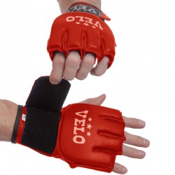 Рукавички для змішаних єдиноборств MMA Velo XL червоний, код: ULI-4024_XLR