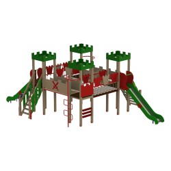 Дитячий ігровий комплекс Miros "Цитадель" 8830x5660x3280 мм, код: DIO841