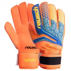 Рукавички воротарські із захистом пальців Reusch, розмір 10, лимонний-помаранчевий, код: FB-915A_10YOR