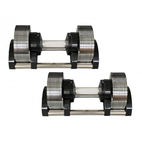 Гантель набірна Generation Fitness GF3-24kg, 2х3-24 кг, хром, код: 523185-AX