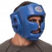 Шлем боксерский с полной защитой Zelart L, синий-серебряный, код: BO-1367_LBL-S52
