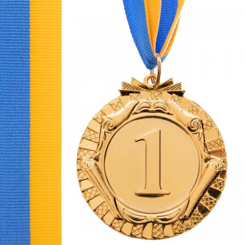 Медаль спортивна зі стрічкою PlayGame Force золотий, код: C-6863_G