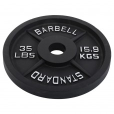 Диски сталеві пофарбовані Standart 50мм, 15,9кг, сірий, код: SC-80103-35LB Диски сталеві пофарбовані Standart 50мм, 15,9кг, сірий, код: SC-80103-35LB