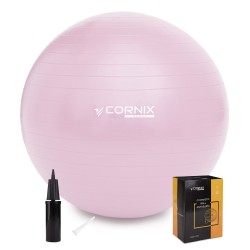 М"яч для фітнесу (фітбол) Cornix Anti-Burst 75 см, рожевий, код: XR-0367