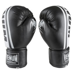 Боксерські рукавички Venum, ПВХ-19, 10oz, чорний., Код: VM19-10BL-WS