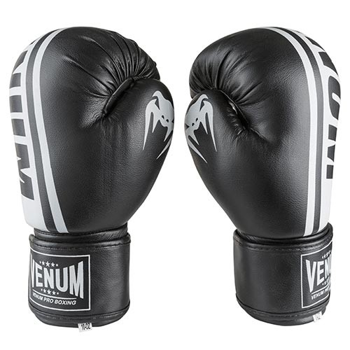 Боксерські рукавички Venum, ПВХ-19, 10oz, чорний., Код: VM19-10BL-WS