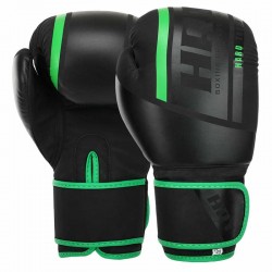 Боксерські рукавиці Hard Touch 10 унцій, чорний-зелений, код: BO-4250_10BKG