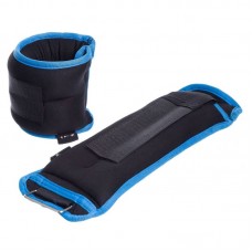 Обважнювачі-манжети для рук і ніг FitGo 2x1,5 кг, чорний-синій, код: FI-1302-3_BKBL Обважнювачі-манжети для рук і ніг FitGo 2x1,5 кг, чорний-синій, код: FI-1302-3_BKBL