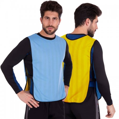 Манишка для футболу двостороння PlayGame блакитний-жовтий, код: CO-0792_NY Манишка для футболу двостороння PlayGame блакитний-жовтий, код: CO-0792_NY