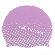 Шапочка для плавання силіконова для дорослих Yingfa фіолетовий-білий, код: C0091_VW