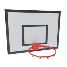 Баскетбольний щит металічний PlayGame 800x1000 мм з кільцем, код: БКМ-100