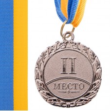 Медаль спортивна зі стрічкою PlayGame Star срібна, код: C-2940_S