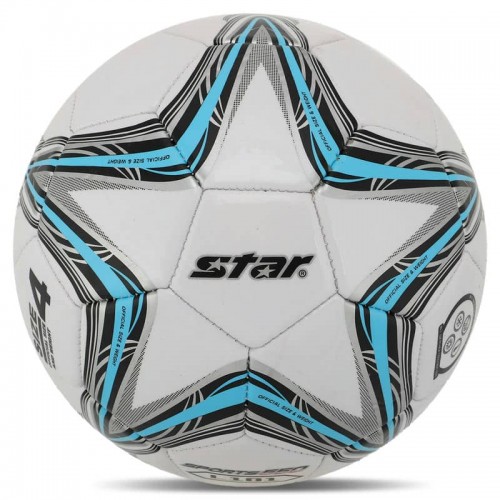 М"яч футбольний Star Sport №4 PU, білий-бірюзовий, код: SB8234-S52