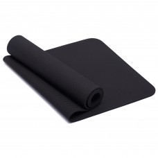 Килимок для йоги Jaguar 1830х610х6 мм, чорний, код: 131616-AX