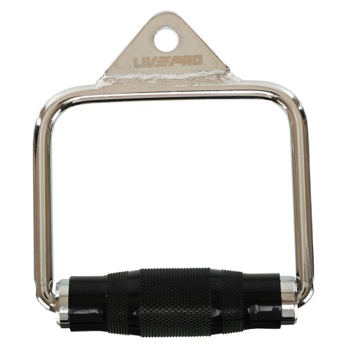 Рукоятка поодинока закрита ручка для блочного тренажера LiveUp хром, код: LP8192D Рукоятка поодинока закрита ручка для блочного тренажера LiveUp хром, код: LP8192D