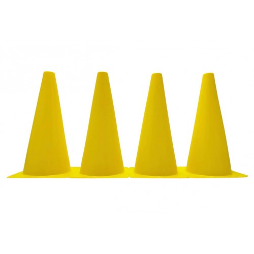 Конуси-фішки спортивні EasyFit 32 см (набір з 4 штук) жовті, код: EF-1679-4Y-EF