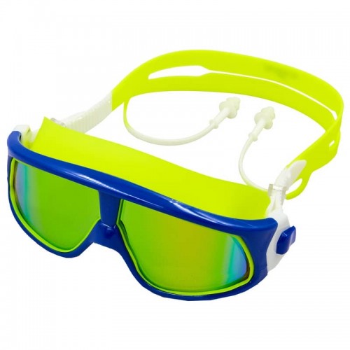 Окуляри-напівмаска для плавання Aqua Spdo з беруші в комлекті, синій-жовтий, код: S5025_BLY Окуляри-напівмаска для плавання Aqua Spdo з беруші в комлекті, синій-жовтий, код: S5025_BLY
