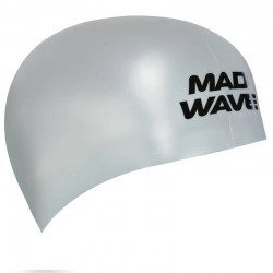 Шапочка для плавання силіконова для дорослих MadWave D-Cap Fina Approved M, срібний, код: M053701_MGR