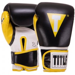  Рукавиці боксерські FitBox Title 12 унцій, чорний-помаранчевий, код: BO-3780_12BKY