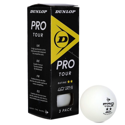 Набір м"ячів для настільного тенісу Dunlop Pro Tour 3шт, білий, код: DL679348-S52