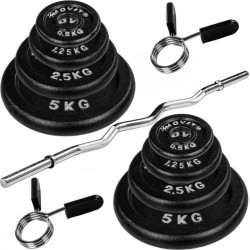 Штанга з W-подібним грифом Movit Profi 120 см, 26 кг, код: M-10089738-IN