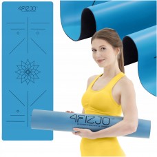 Килимок для йоги та фітнесу 4Fizjo PU 1830x680x4 мм, синій, код: 4FJ0588