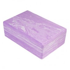 Йога блок FitGo "Мармуровий" 230х150х80 мм, фіолетовий, код: 3896V-WS
