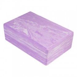 Йога блок FitGo "Мармуровий" 230х150х80 мм, фіолетовий, код: 3896V-WS