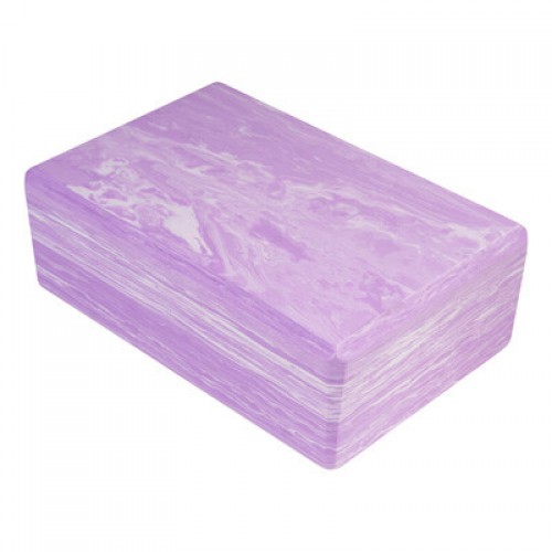 Йога блок FitGo "Мармуровий" 230х150х80 мм, фіолетовий, код: 3896V-WS Йога блок FitGo "Мармуровий" 230х150х80 мм, фіолетовий, код: 3896V-WS