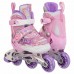 Роликові ковзани розсувні дитячі із захистом й шоломом у комплекті Banwei XS (27-30), бузковий-білий, код: BW-902-9_XSBU