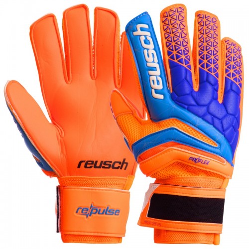 Рукавички воротарські із захистом пальців Reusch, розмір 10, помаранчевий-синій, код: FB-915_10ORBL