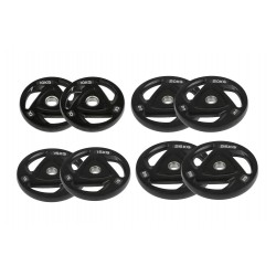 Набір олімпійських дисків Fitnessport 8 шт, 140 кг, код: 10262-AX Набір олімпійських дисків Fitnessport 8 шт, 140 кг, код: 10262-AX