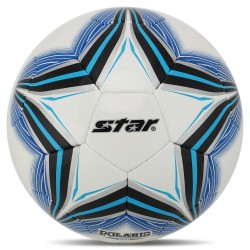 М"яч футбольний Star Polaris 666 №5 композитна шкіра, білий-синій, код: SB4125C-S52