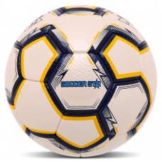 М"яч футбольний Soccer Star Golf Grain №5 PU, білий-синій-жовтий, код: FB-4516-S52