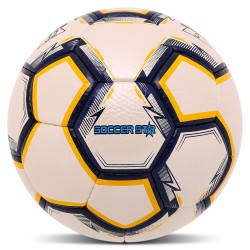М"яч футбольний Soccer Star Golf Grain №5 PU, білий-синій-жовтий, код: FB-4516-S52
