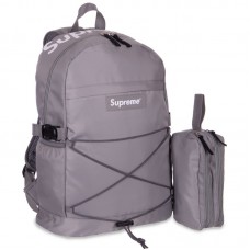 Рюкзак міський Supreme з пеналом, сірий, код: 8206_GR