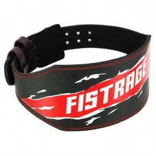 Пояс атлетичний шкіряний Fistrage L, ширина-15см, чорний-червоний, код: VL-4336_L