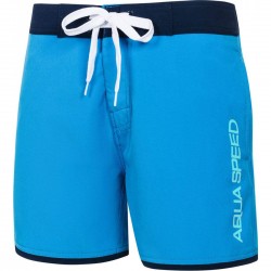 Плавки-шорти для хлопців Aqua Speed Evan Junior зріст 146-152см, 11-12 років, синій-темно-синій, код: 5908217675279