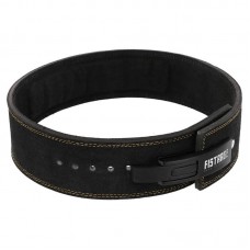Пояс для пауерліфтингу з шкіряним карабіном Fistrage M, чорний, код: VL-8438_MBK
