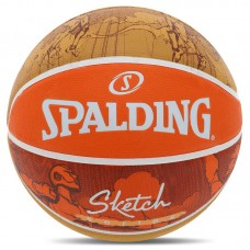 М'яч баскетбольний гумовий Spalding Jump Sketch №7, помаранчевий, код: 84452Y-S52