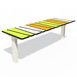 Лавка з пластиковим сидінням InterAtletika Color, код: S741-Color-SM Лавка з пластиковим сидінням InterAtletika Color, код: S741-Color-SM
