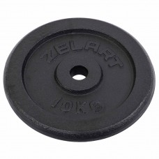 Млинці (диски) сталеві d-30мм Zelart 10кг, чорний, код: TA-7785-10-S52