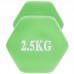 Гантели FitGo 1х2,5 кг зеленый, код: TA-0001-2_5_G