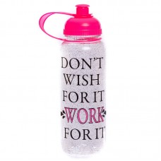 Пляшка для води FitGo Motivation 700 мл малиновий, код: FI-5966_M