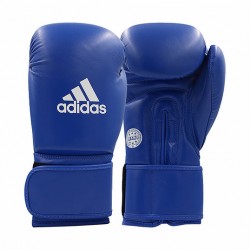 Шкіряні боксерські рукавички Adidas Wako 10oz, синій, код: 15581-513