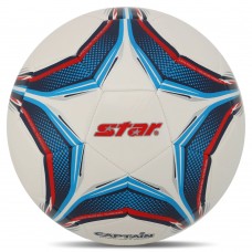 М"яч футбольний Star Captain №4 PU, білий-синій, код: SB8664-S52