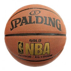 М"яч баскетбольний Spalding №7 PU NBA Gold, темно-помаранчевий, код: 4SPL7-PU/GL-WS